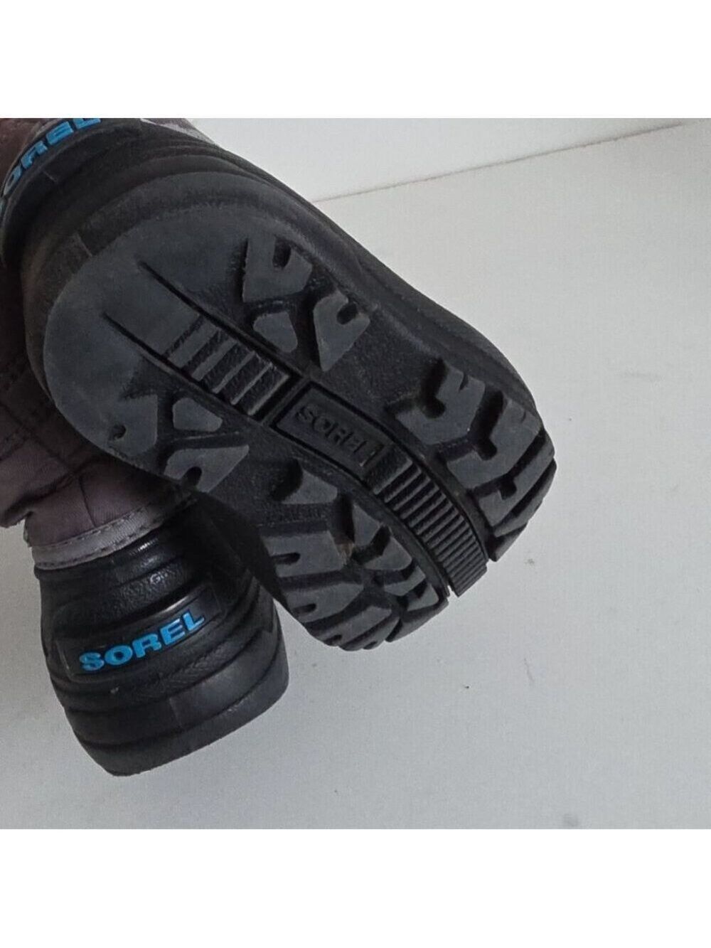 SOREL | Commander Snow Boots Gray Blue Boys Sz 8 - Picture 5 of 5